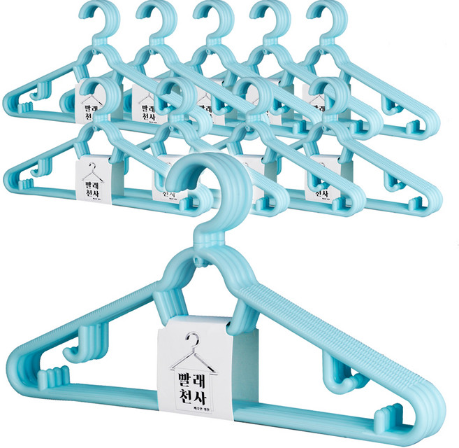 심플 옷걸이 4p x 10세트, 블루, 40개