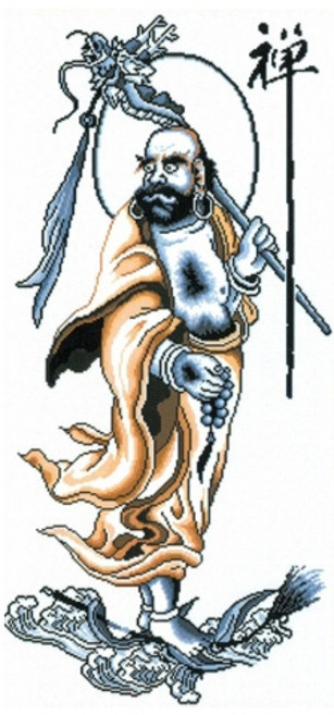 조이십자수 11카운트 십자수 프린트 패키지 세트 S4011 달마도1, 1세트, 혼합색상