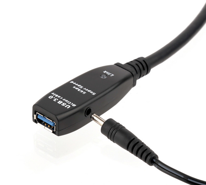 넥스트유 USB3.0 리피터 케이블 + 아답터 NEXT-USB10U3PW, 1개, 10m