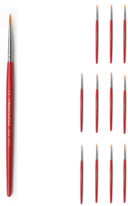 화홍 세필붓 320R, 2호, 12개