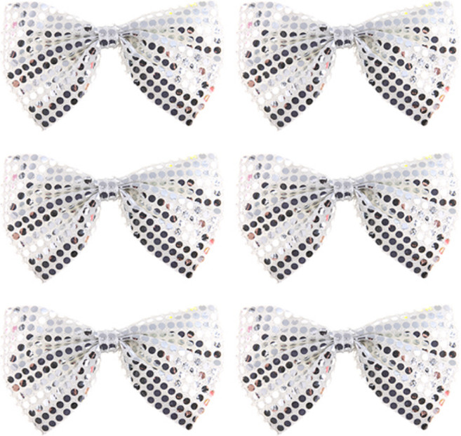 Party09 蝴蝶領結, 銀色, 6個