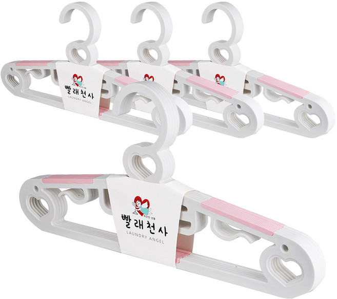 빨래천사 슬림 논슬립 옷걸이, 핑크, 20개
