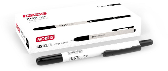 MORRIS JustClick簽字筆, 黑色, 12個