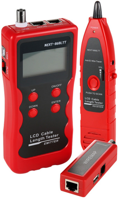 넥스트유 RJ45 / RJ11 / BNC / POE Cable Length 테스터기 세트 NEXT-868LTT, 혼합색상, 1세트