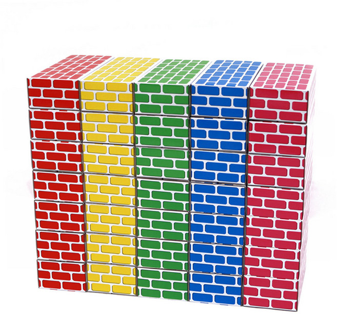 에듀플레이 종이벽돌블록 대형 35p, 빨강 + 노랑 + 파랑 + 초록 + 핑크, 1세트