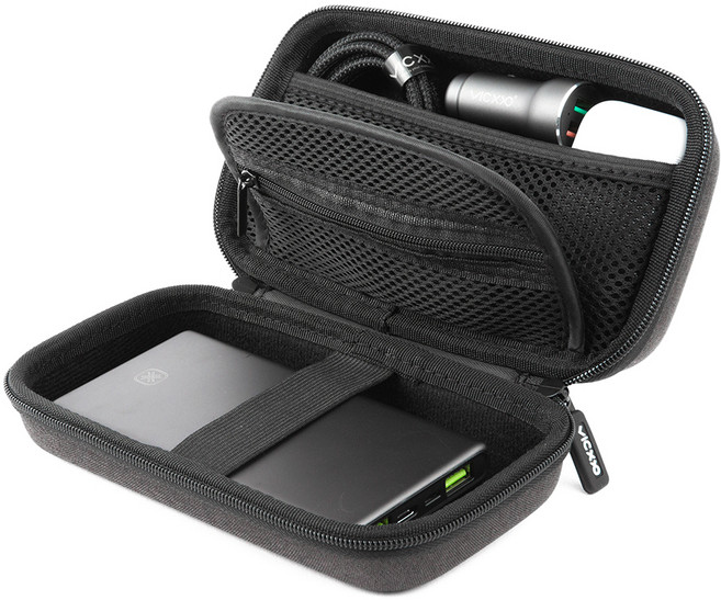 빅쏘 충격 보호 방수 케이블 충전기 수납 디지털 여행용 다용도 멀티 파우치 가방 DP2, 다크 그레이, 1개