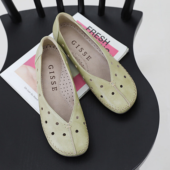 지쎄 제이슈 천연양가죽 텔리오 펀칭 수제 단화