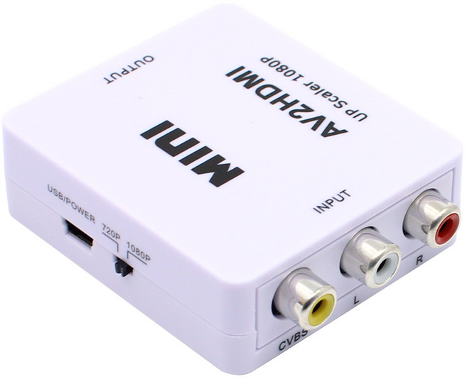 넥시 AV to HDMI 컨버터, NX-3RCAHD, 1개