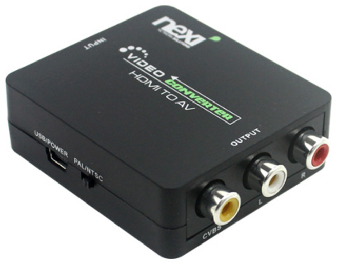 넥시 HDMI to AV 컨버터, NX-HD3RCA, 1개