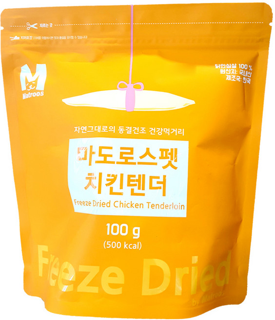 마도로스펫 반려동물 치킨텐더 동결건조간식, 100g, 1개