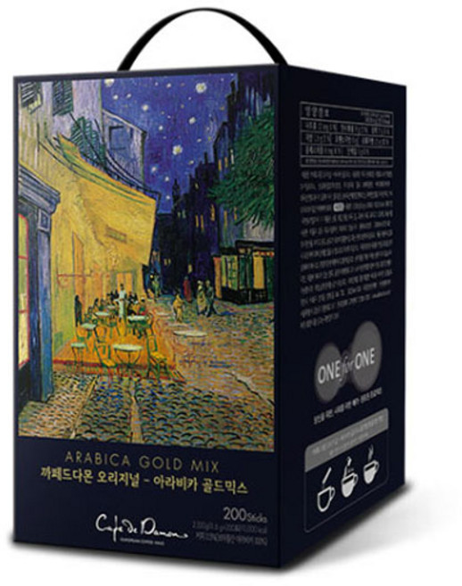 암웨이 까페드다몬 오리지널 아라비카 골드믹스 커피, 200개입, 1개, 11.6g, 11.6g