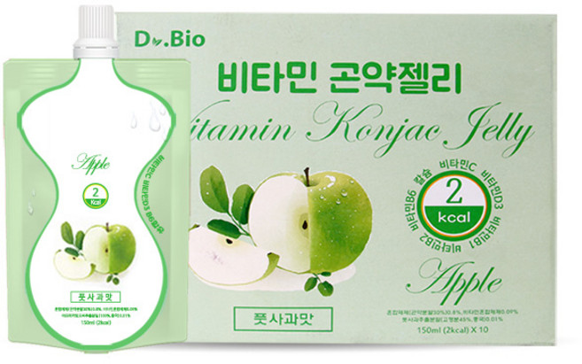 DR바이오 맛있는 비타민 곤약젤리 풋사과맛 1개입, 150ml, 10개
