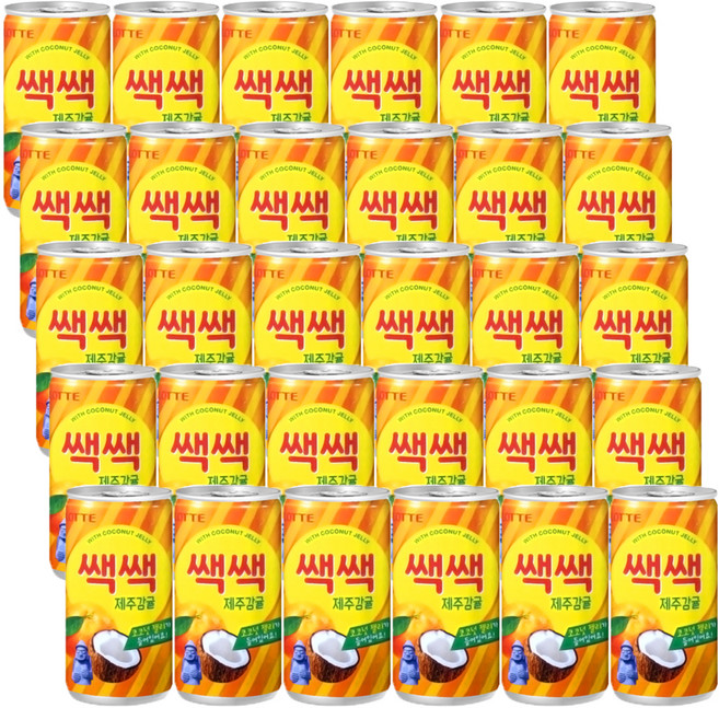 롯데칠성음료 쌕쌕 제주감귤 음료, 180ml, 30개