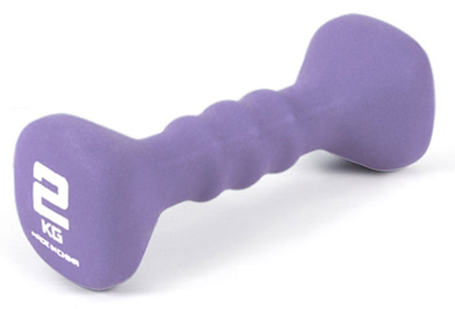 아이워너 네오프렌 사각 아령, 2kg, 1개