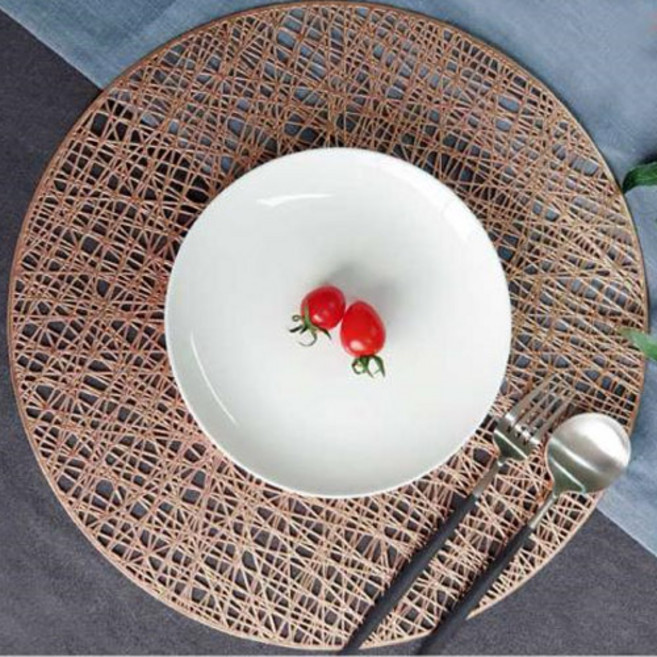 레인드롭 테이블 매트, 로즈골드, 380 x 380 mm, 2개