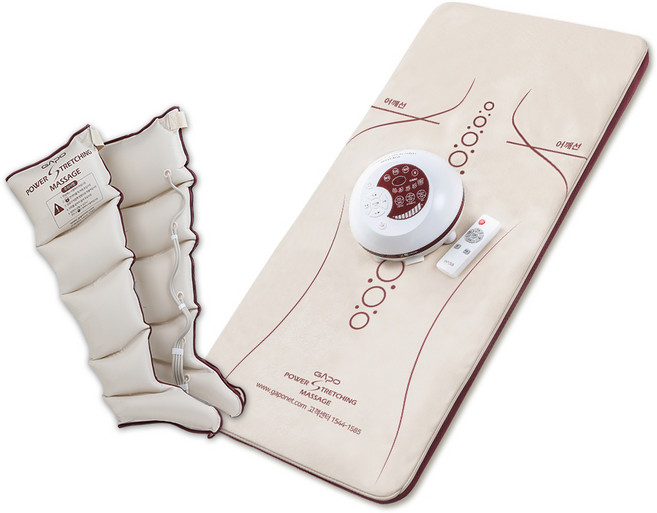 가포 파워 스트레칭 매트 버건디 + 다리 커프 마사지기 세트 GSM021