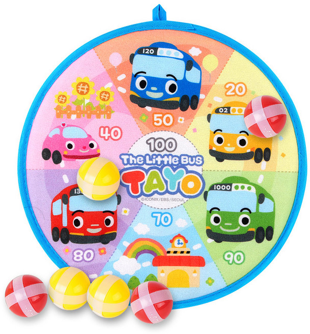 바니랜드 타요 소프트 안전 다트, 혼합색상, 1세트