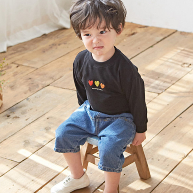 monfimafi 愛心印花長袖上衣