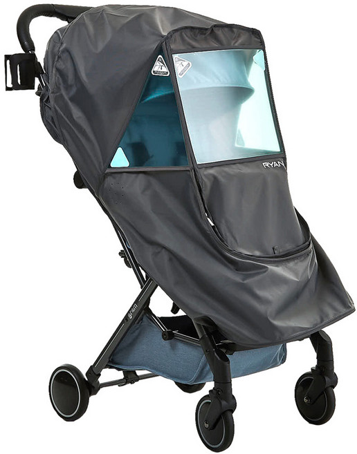 리안 휴대용 유모차 방풍커버 + 보관 주머니, 그레이, 1개