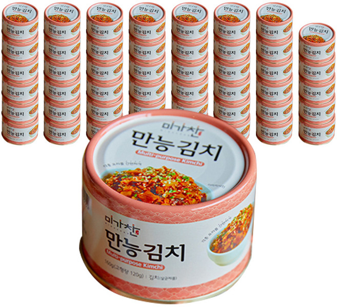 미가찬 간편요리 만능 김치 캔, 160g, 48개