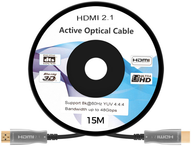 Nextu HDMI 2.1v ACO 光纖線 8K UHD NEXT-7015HAOC-8K 15m, 混色, 1個