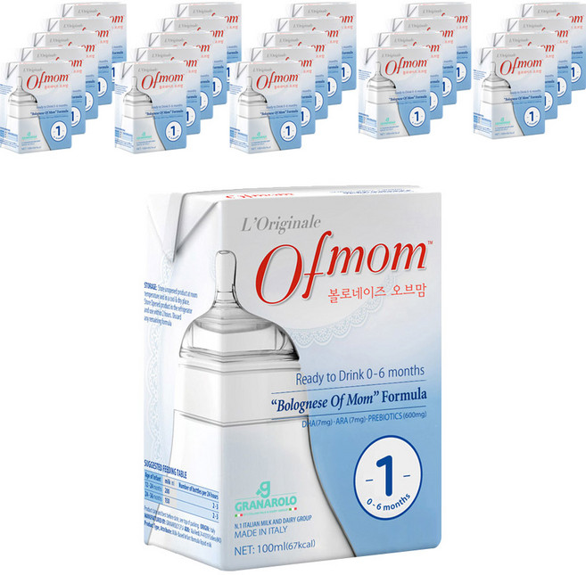 오브맘 액상분유 1단계(0개월~6개월), 100ml, 24개