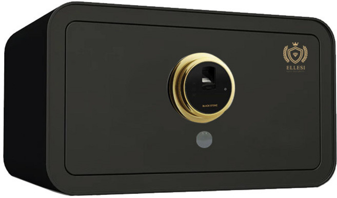 엘르시 가정용 와이드형 지문인식금고 ELS-430F, 블랙