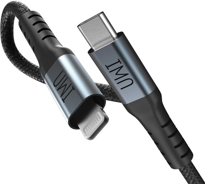 아이엠듀 MFi PD USB C to 라이트닝 8핀 아이폰 고속충전 케이블, 블랙, 1개, 2000mm