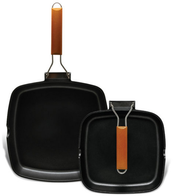 벨라쿠진 사각 인덕션 프라이팬 2종 세트, 혼합색상, 프라이팬 24cm + 28cm