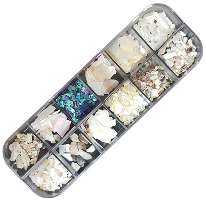 SM이노베이션 칸칸 자개 네일파츠 12종 세트, XY4106, 1개