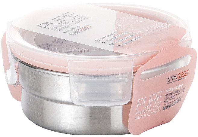 스텐락 퓨어 밀폐용기 원형 3호, 1개, 300ml