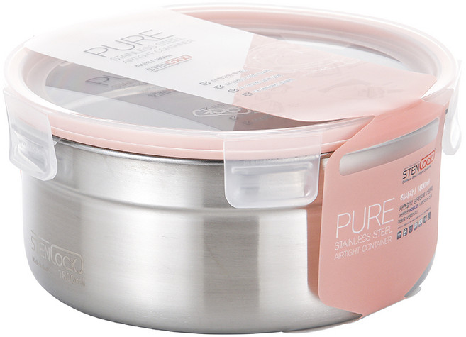스텐락 퓨어 밀폐용기 원형 8호, 1개, 1.8L