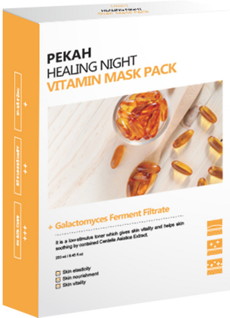 페카 힐링 나이트 비타민 마스크팩, 1개, 5개입