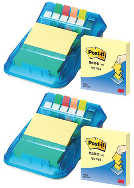 포스트잇 노트 팝업 디스펜서 76 x 76 mm KR-2001, 혼합색상, 2세트