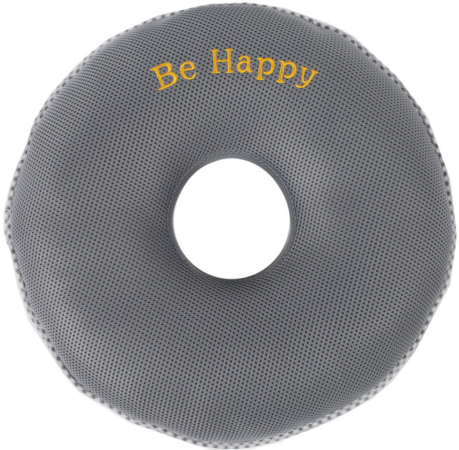 이솔홈 에어메쉬 기능성 원형 도넛방석, 그레이, 1개