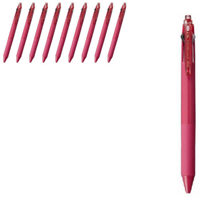 Uni 三菱 JETSTREAM 3合1多功能筆 MSXE4-600 0.7mm, 玫瑰粉 RP, 10個