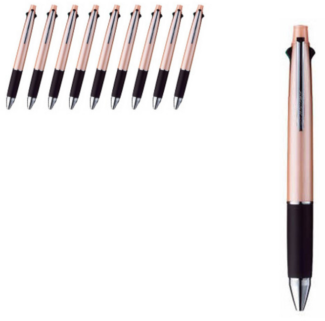 제트스트림 4색 + 샤프 멀티펜 MSXE5-1000 0.38mm, 베이비핑크, 10개