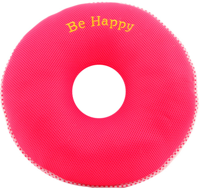 이솔홈 에어메쉬 기능성 원형 도넛방석, 핫핑크, 1개