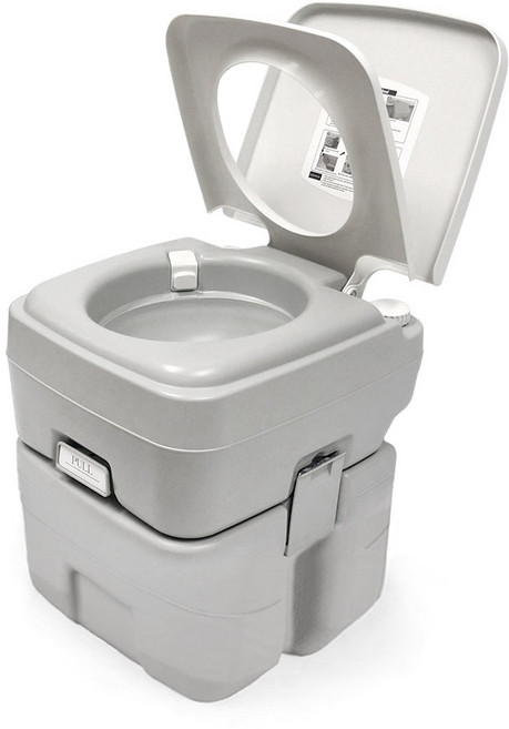 露營用馬桶 20L CHH-3020T, 淺灰色, 1個