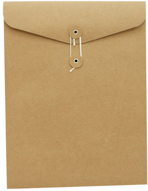 로그 아일렛 종이봉투 세로형 크라프트, L(23.4 x 30.8 cm), 10개