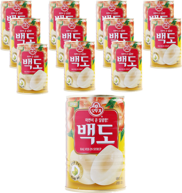 오뚜기 백도 반절, 400g, 12개