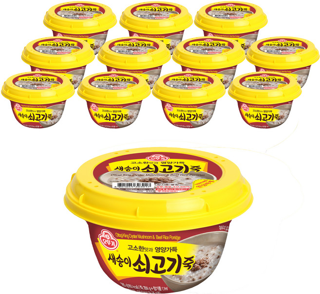 오뚜기 즉석 새송이 쇠고기죽, 285g, 12개