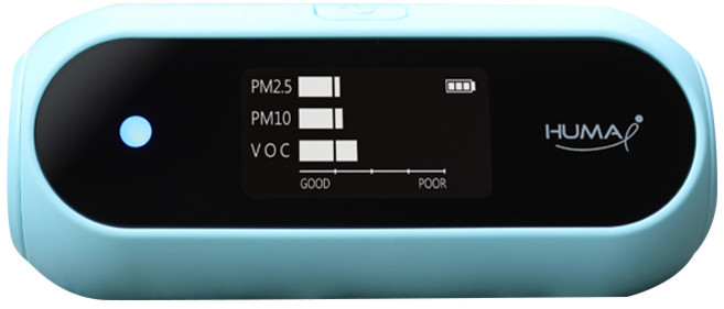 휴마아이 휴대용 미세먼지 VOC 측정기 스카이블루 HI-120A, 1개