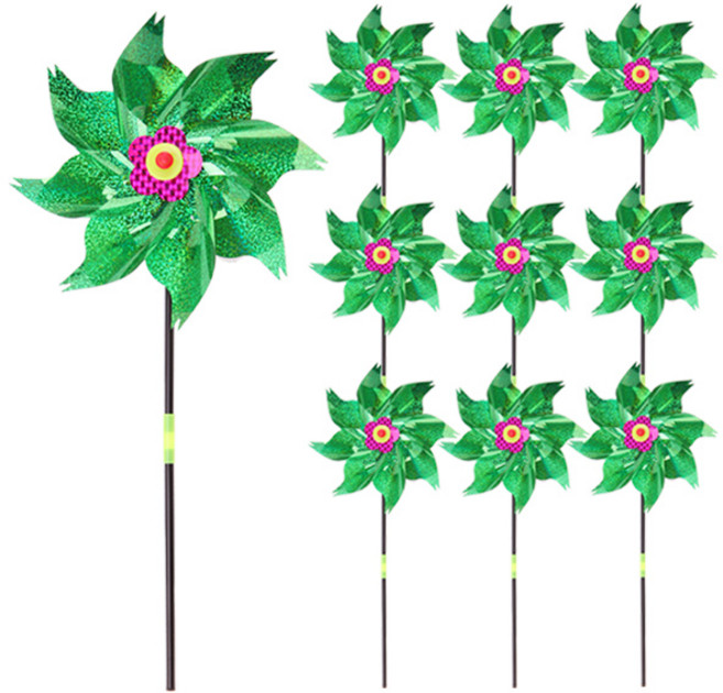 리빙다 미니홀로그램 바람개비, 그린, 10개