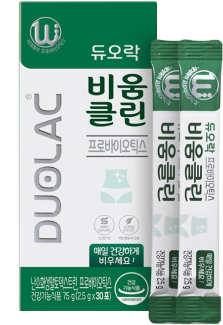 듀오락 비움클린 유산균 프로바이오틱스, 2.5g, 30개