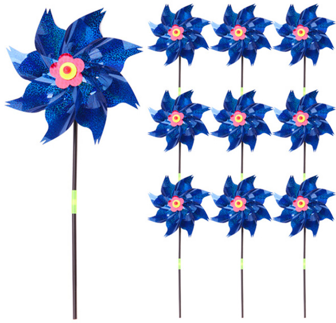 리빙다 미니홀로그램 바람개비, 블루, 10개