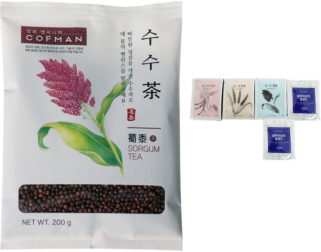 코프만 수수차 200g + 티백 5p 랜덤 발송, 1세트, 1개입