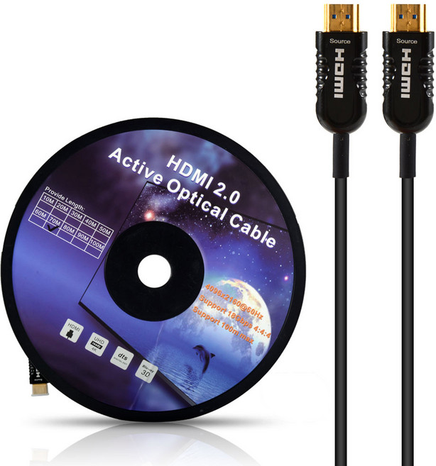 넥스트유 HDMI V2.0 AOC 하이브리드 광케이블 NEXT-2050HAOC, 1개, 50m