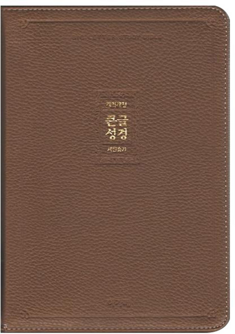 큰글성경 새찬송가(브라운/중/합본/색인/지퍼/개역개정), 아가페