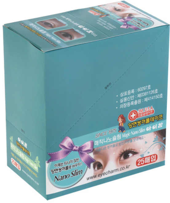 아이참 양면 쌍커풀 테이프 나노슬림 25매 세트, 혼합색상, 1세트